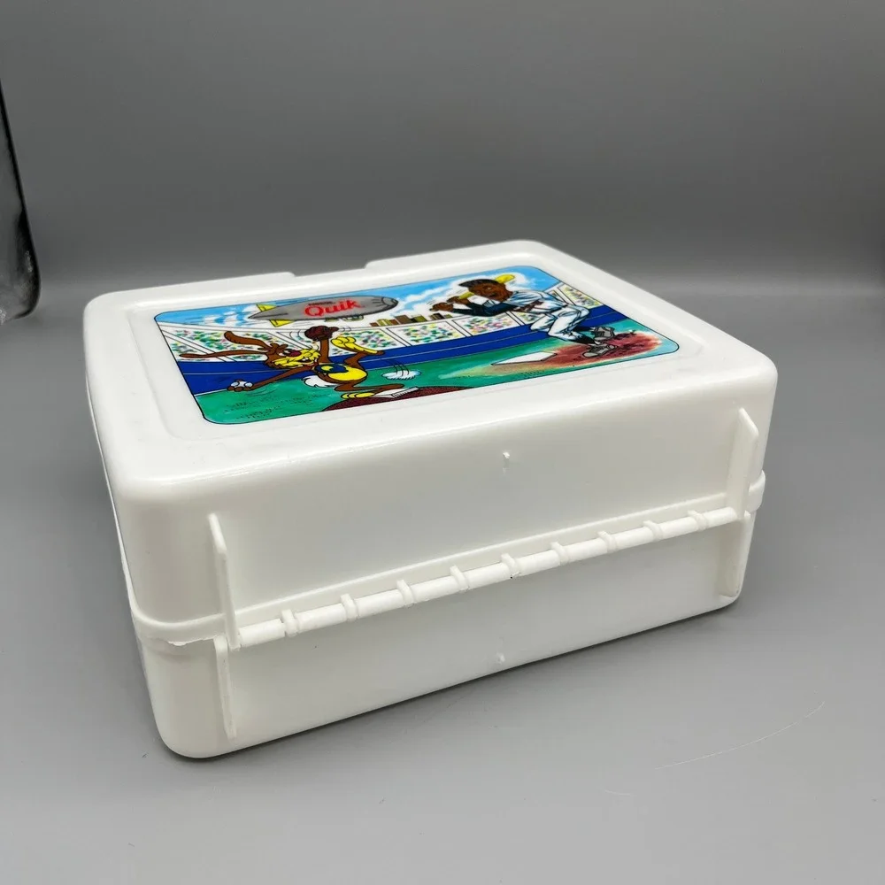 Vintage Nestle Quik Baseball Plastic Lunch‎ Box 1980s Collectible